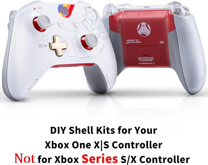 VANPARK Housing Shell Set Replacement, Front Case Cover Backplate Only Compatible with Xbox One S/X Controller(Model 1708)(Controller is NOT Included) - Image 4